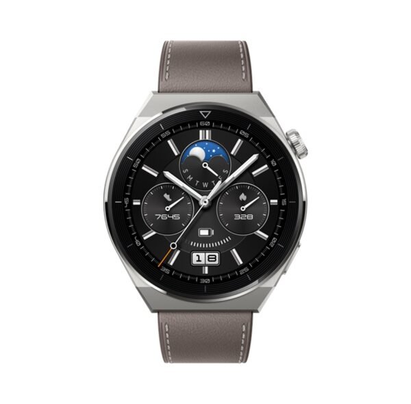 Huawei Klocka GT3 Pro 46mm Active smartklocka- Titanfodral med svart fluorelastomerrem